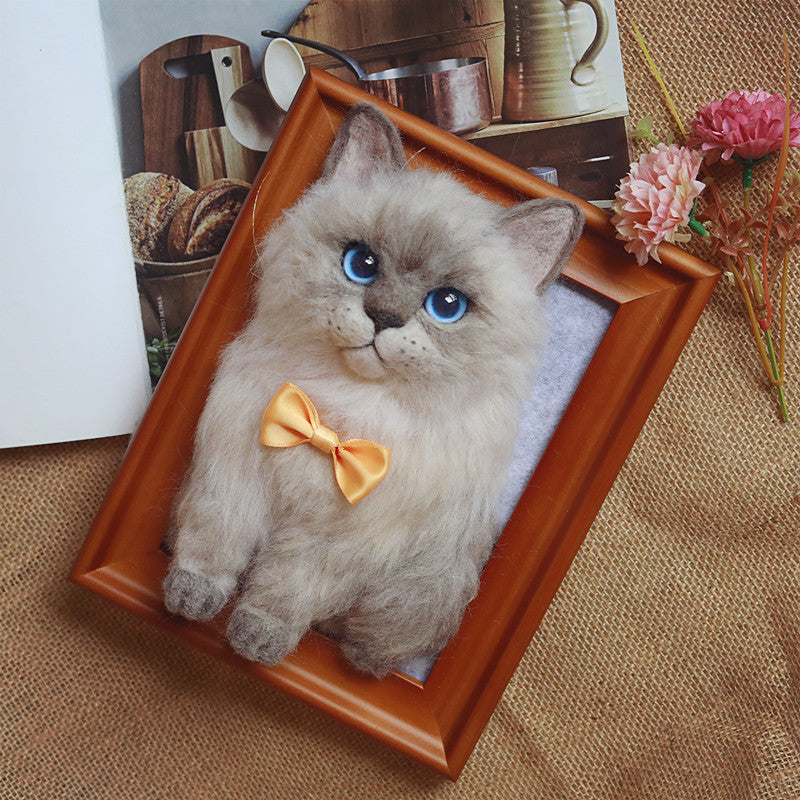3D Felt Pet Portrait - Handmade Custom Frame | PawsClone