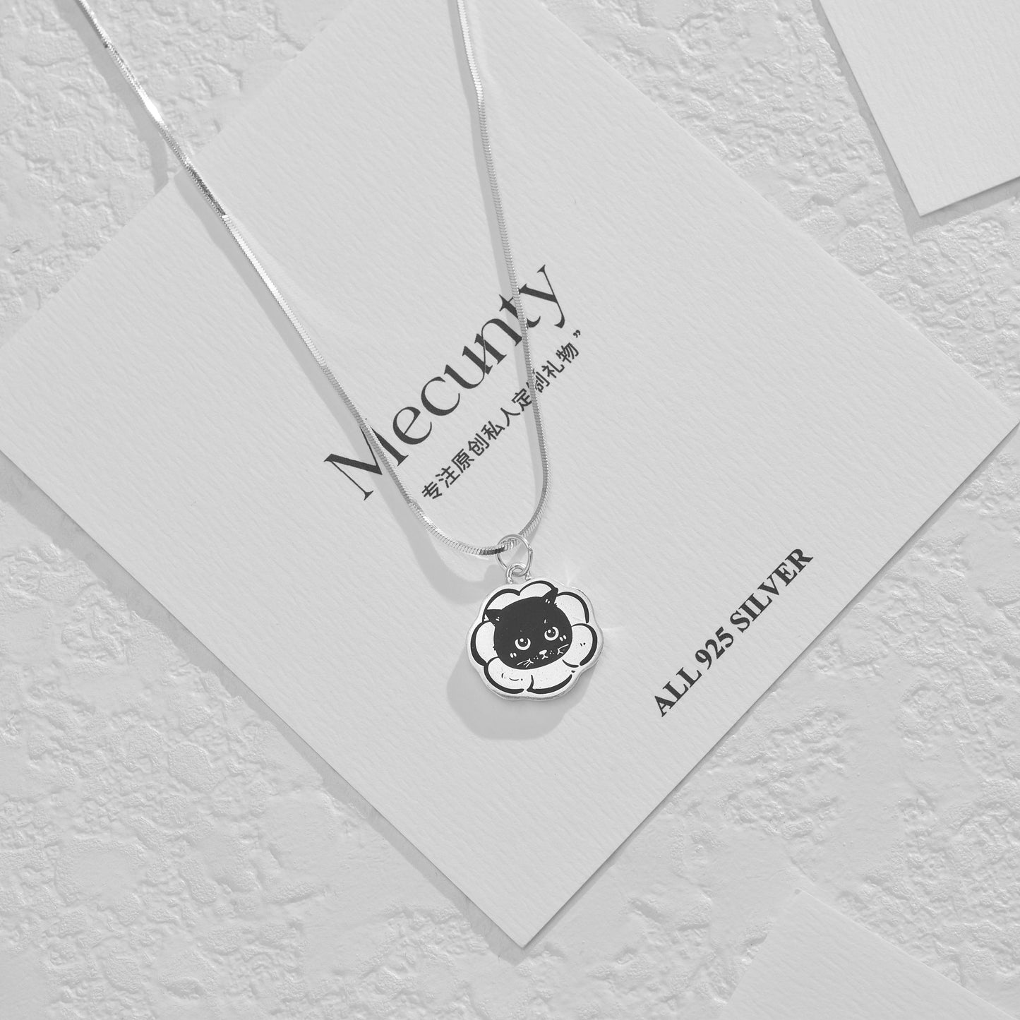 Custom Silver Necklace with Engraved Pet Portrait