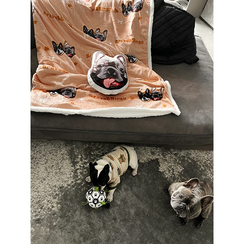 Custom Blanket with Pet Portrait