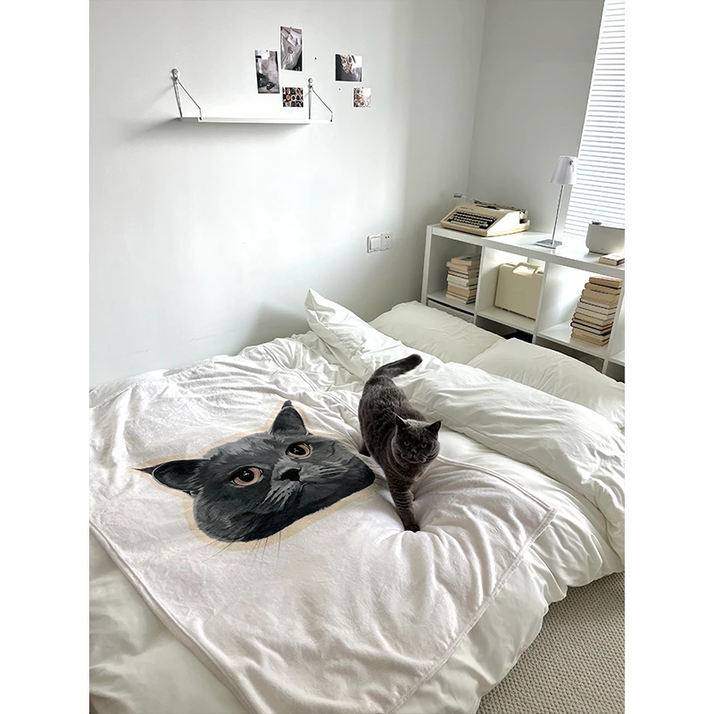 Custom Blanket with Pet Portrait