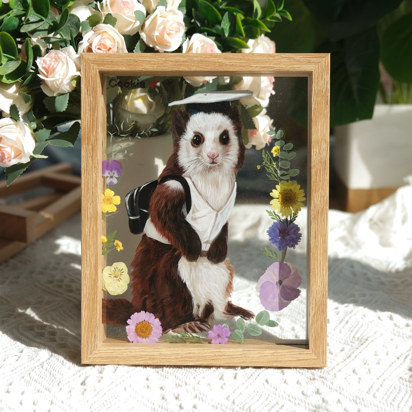 Custom Portrait for One Pet - Glass Painting