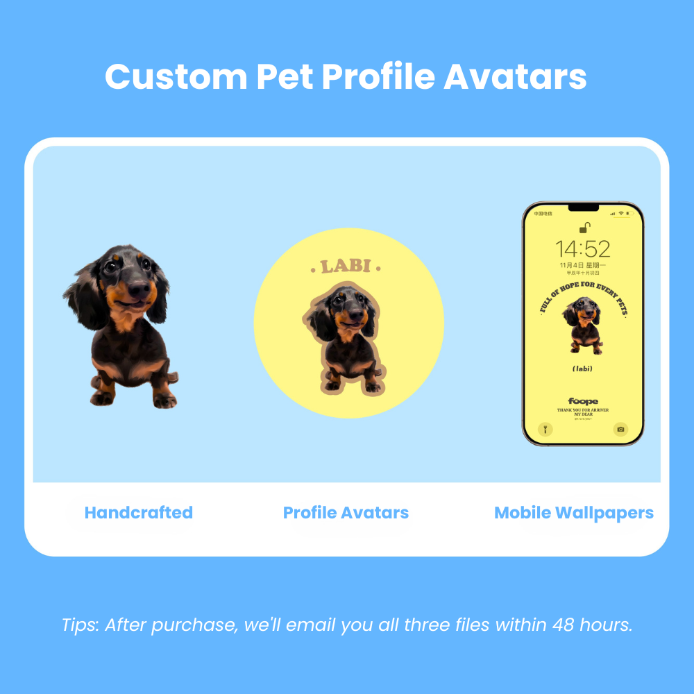 Custom Pet Profile Avatars (Digital File)