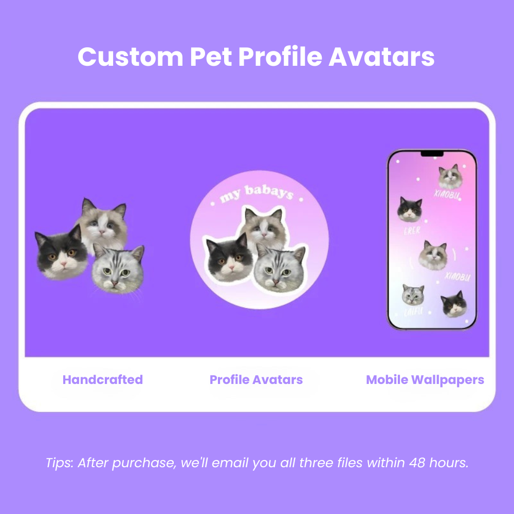 Custom Pet Profile Avatars (Digital File)