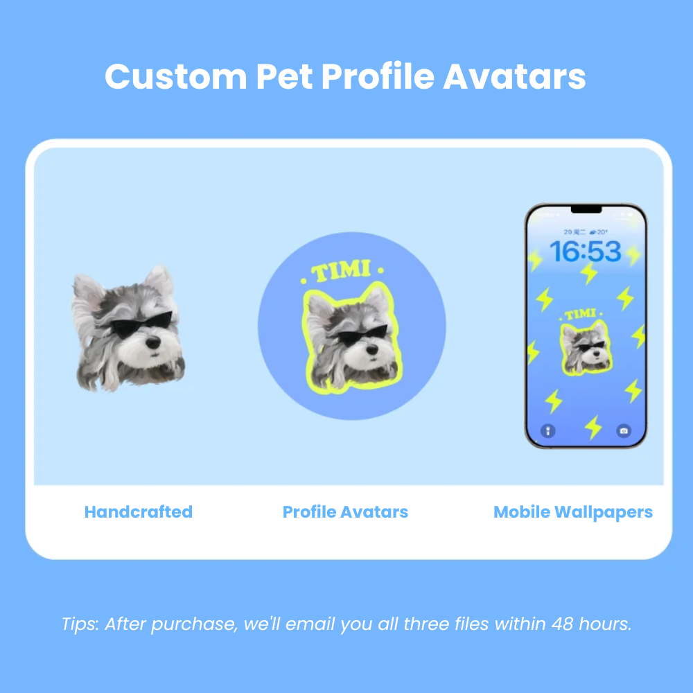 Custom Pet Profile Avatars (Digital File)