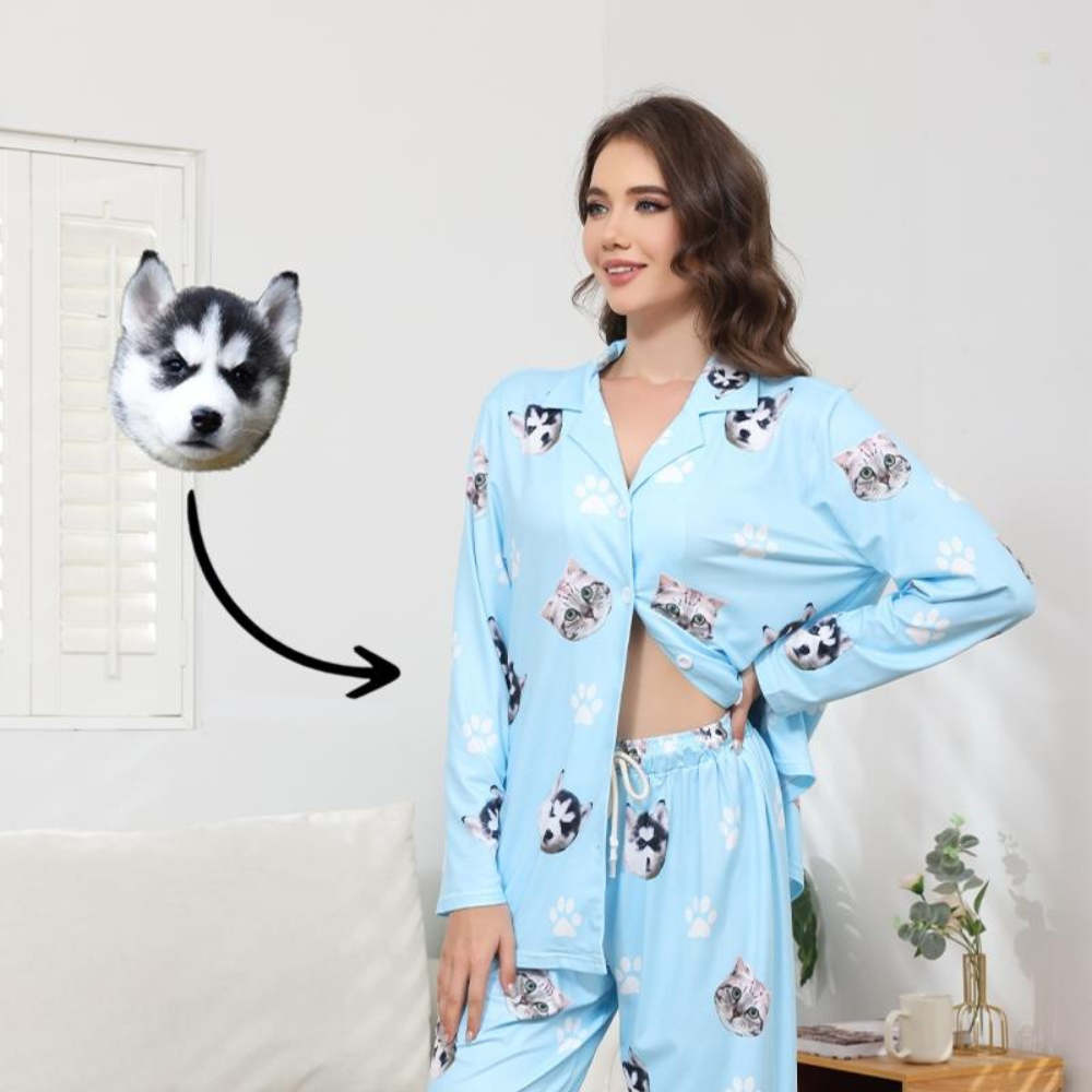Custom Pet Pajamas - Matching Family Sets with Photo Prints | PawsClone