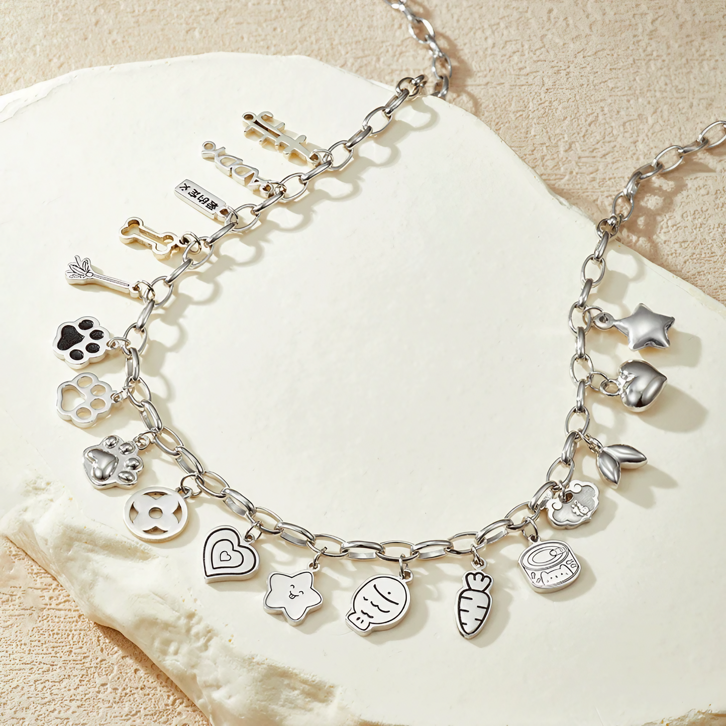 Custom Engraved Silver Bracelet with Pet Portrait