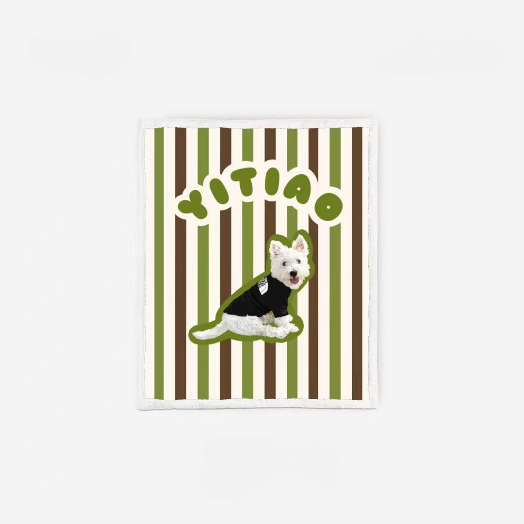 Custom Blanket with Pet Portrait