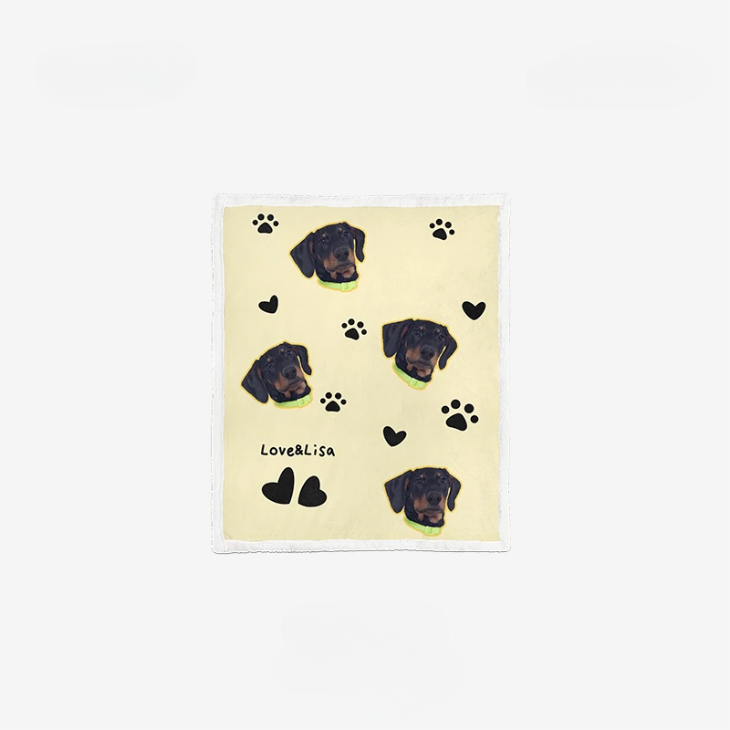 Custom Blanket with Pet Portrait