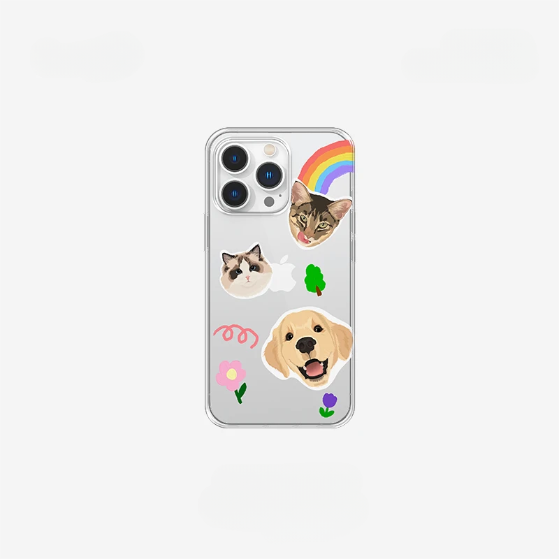 Custom iPhone Clear Case with Pet Photo
