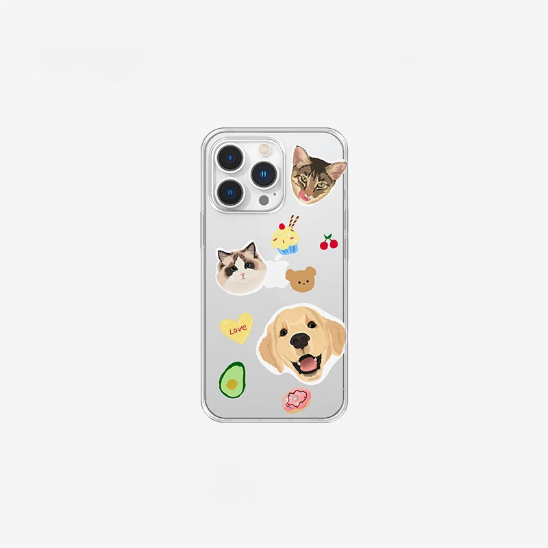Custom iPhone Clear Case with Pet Photo