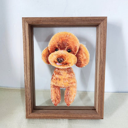 Hand-Painted Glass Pet Portrait - Custom Crystal Art | PawsClone