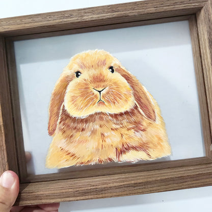 Hand-Painted Glass Pet Portrait - Custom Crystal Art | PawsClone