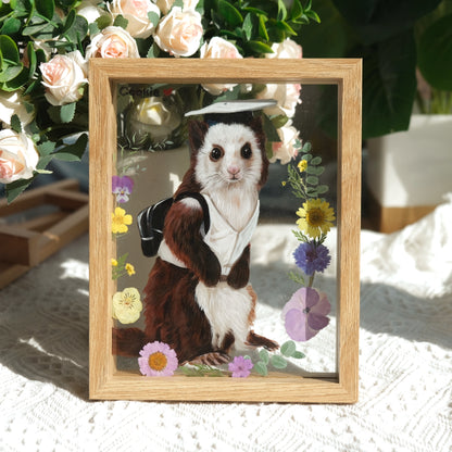 Custom Portrait for One Pet - Glass Painting