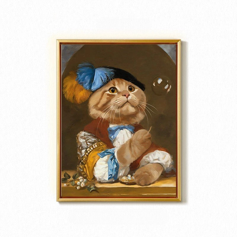 Custom Hand-Painted Pet Portrait - Gallery-Quality Canvas | PawsClone