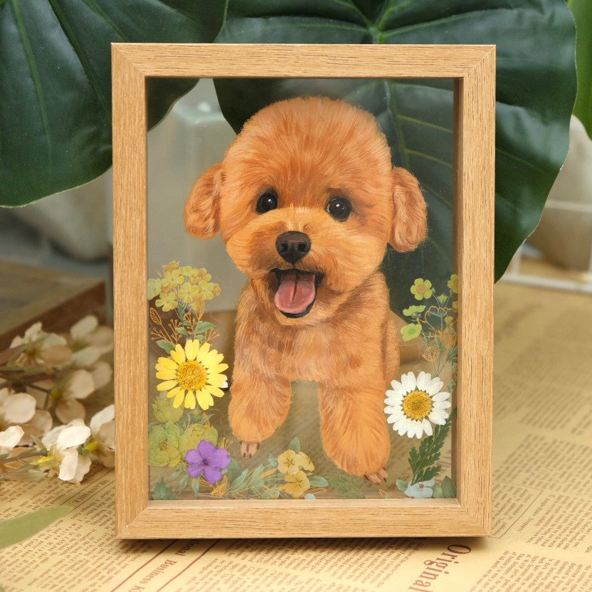Hand-Painted Glass Pet Portrait - Custom Crystal Art | PawsClone