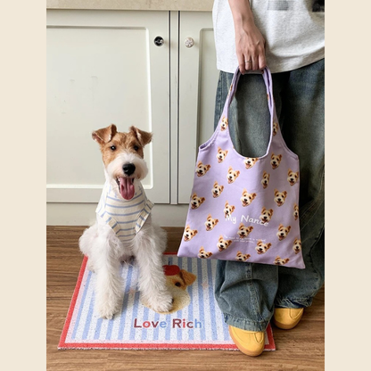 Custom Canva Bag with Pet Photo
