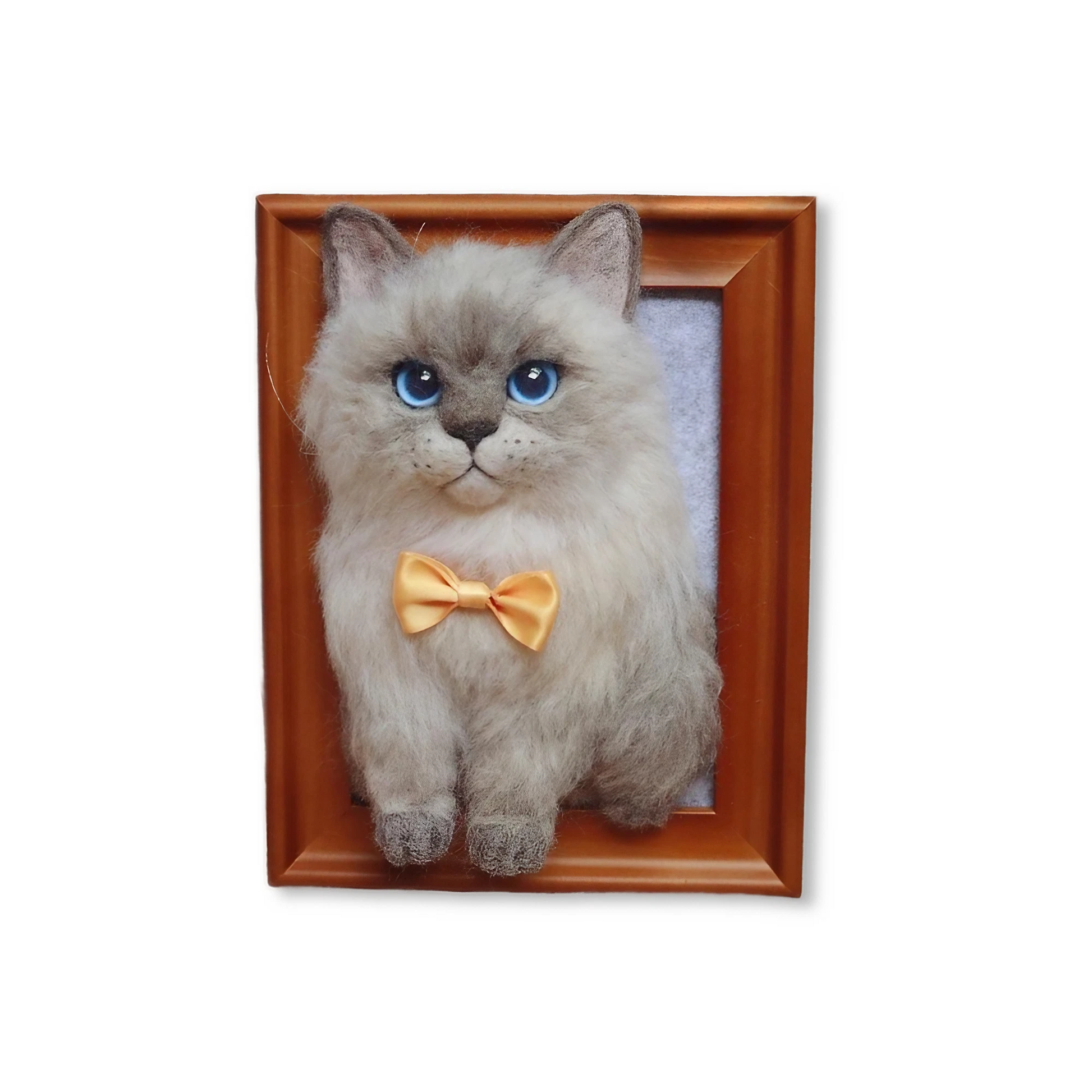 3D Felt Pet Portrait - Handmade Custom Frame | PawsClone