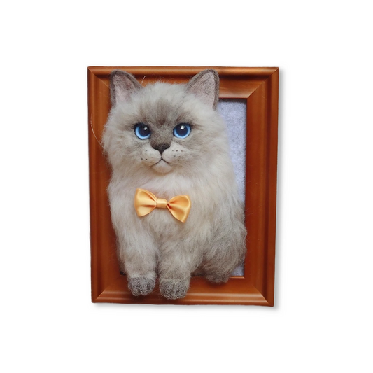 3D Felt Pet Portrait - Handmade Custom Frame | PawsClone