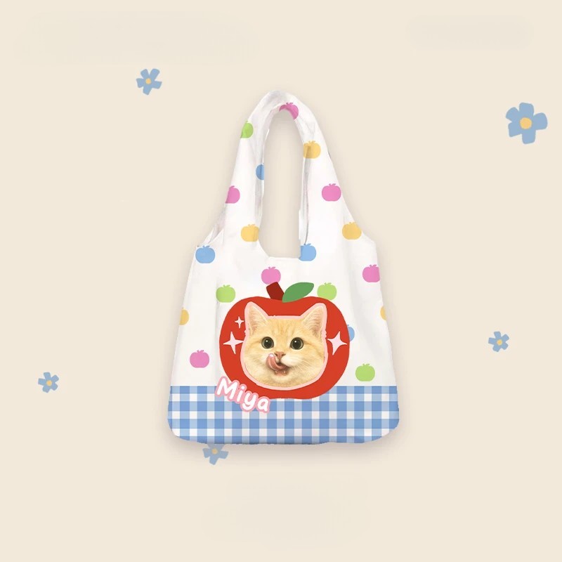 Custom Canva Bag with Pet Photo