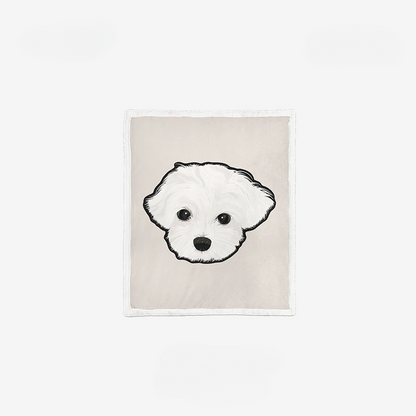 Custom Blanket with Pet Portrait