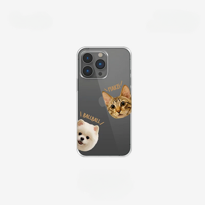 Custom iPhone Clear Case with Pet Photo
