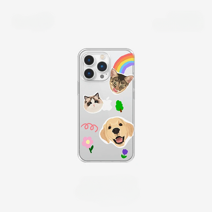 Custom iPhone Clear Case with Pet Photo