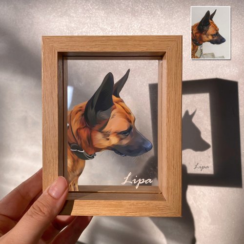 Hand-Painted Glass Pet Portrait - Custom Crystal Art | PawsClone