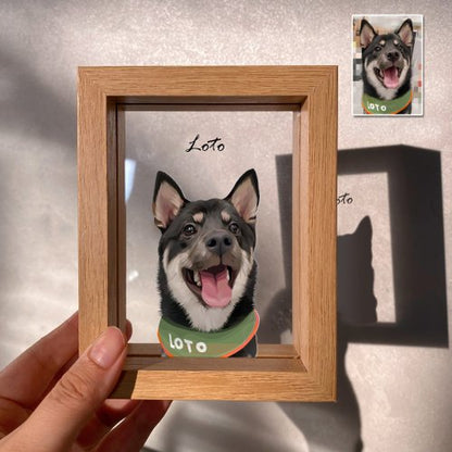 Custom Portrait for One Pet - Glass Painting