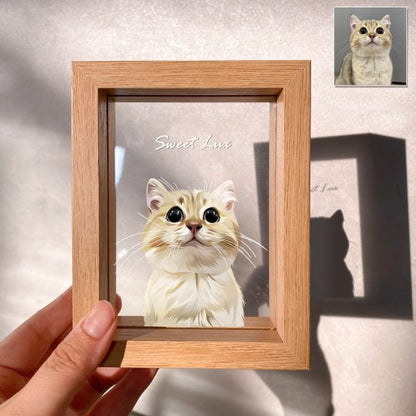 Custom Portrait for One Pet - Glass Painting