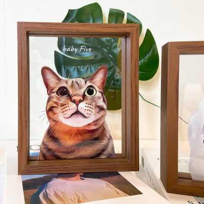 Custom Portrait for One Pet - Glass Painting