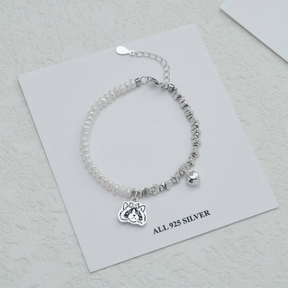 Custom Silver Bracelet with Engraved Pet Portrait