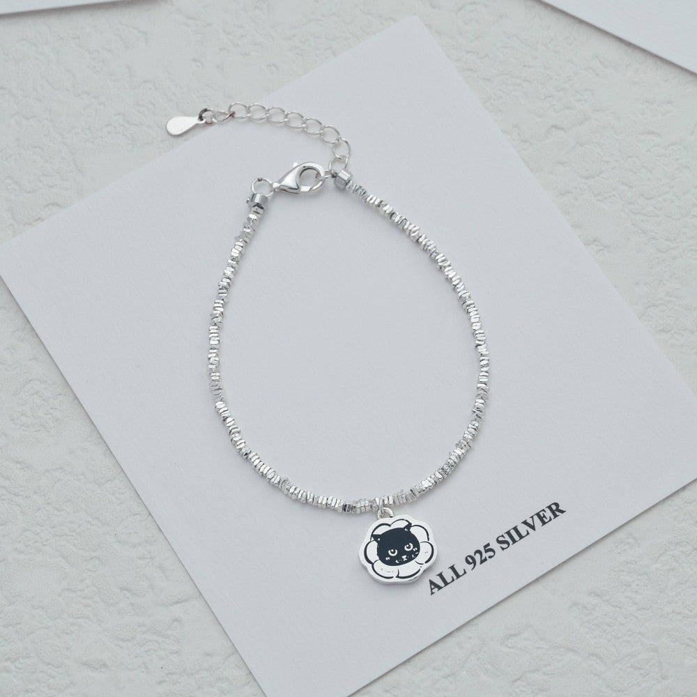 Custom Silver Bracelet with Engraved Pet Portrait