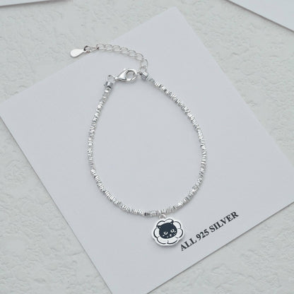 Custom Silver Bracelet with Engraved Pet Portrait